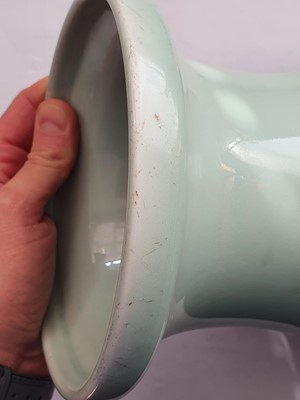 Lot 188 - A LARGE CHINESE CELADON-GLAZED 'KUI DRAGONS' VASE.