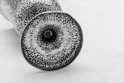 Lot 145 - A late 19th century Anglo – Indian unmarked silver goblet, Kashmir circa 1890