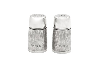 Lot 529 - A pair of Elizabeth II modernist sterling cruets, London 1966 by Gerald Benney (1930-2008)