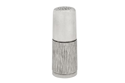 Lot 528 - An Elizabeth II modernist sterling pepper pot, London 1970 by Gerald Benney (1930-2008)