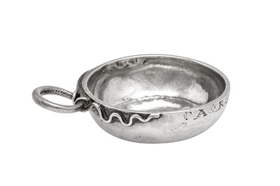 Lot 423 - A Louis XVI  late 18th century French Provincial silver wine taster, Orelans 1776-78 by Jean-François Béchard (1750-1824, master 1774)