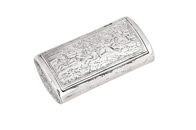 Lot 54 - A George III sterling silver snuff box, London 1803 by William Edwards