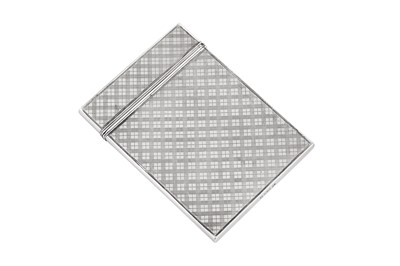 Lot 49 - A cased early Victorian sterling silver card case, Birmingham 1838 by Nathaniel Mills