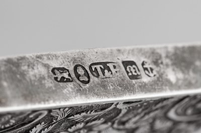 Lot 47 - A William IV sterling silver ‘castle top’ card case, Birmingham 1835 by Taylor and Perry