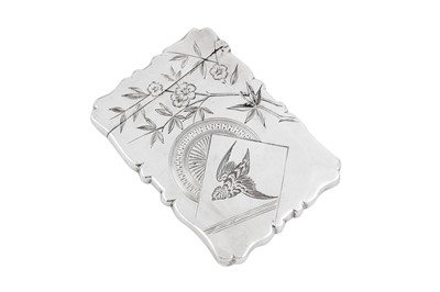 Lot 44 - A Victorian sterling silver card case, Birmingham 1880 by Frederick Marson