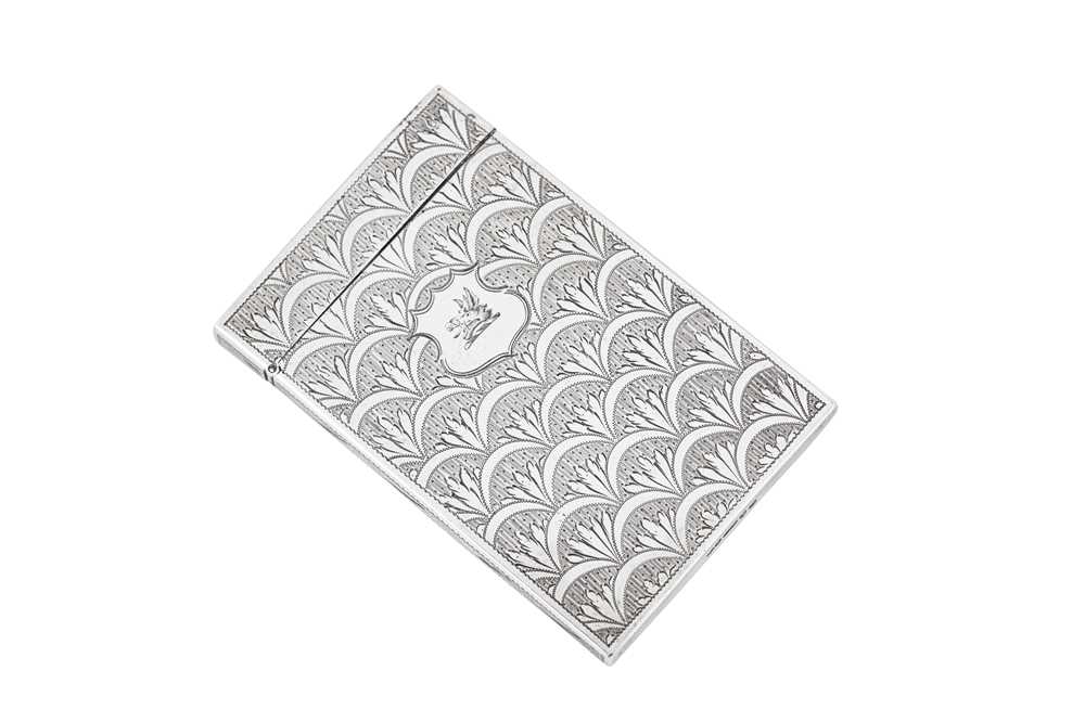 Lot 43 - A William IV sterling silver card case, Birmingham 1833 by Taylor and Perry