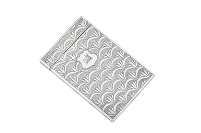 Lot 43 - A William IV sterling silver card case, Birmingham 1833 by Taylor and Perry