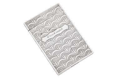 Lot 43 - A William IV sterling silver card case, Birmingham 1833 by Taylor and Perry