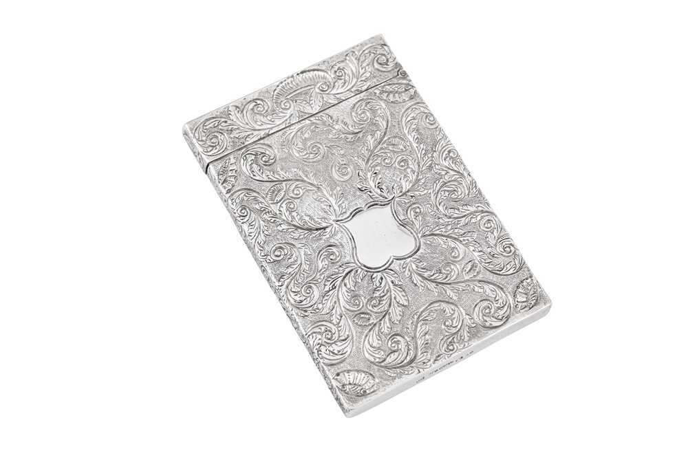 Lot 41 - A William IV sterling silver card case, Birmingham 1831 by Taylor and Perry