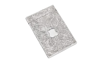 Lot 41 - A William IV sterling silver card case, Birmingham 1831 by Taylor and Perry