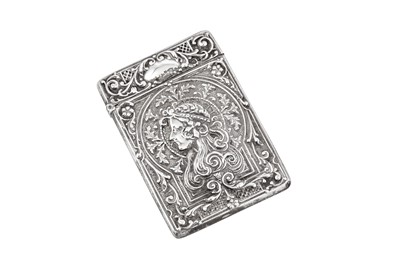 Lot 40 - An Edwardian sterling silver card case, Birmingham 1905 by Robert Pringle & Sons