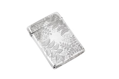 Lot 39 - A Victorian sterling silver card case, London 1894 by Matthew John Jessop