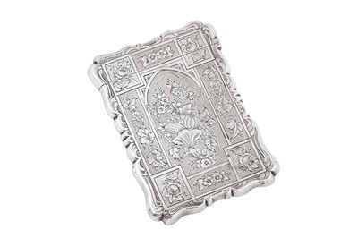 Lot 38 - A Victorian sterling silver card case, Birmingham 1860 by Alfred Taylor