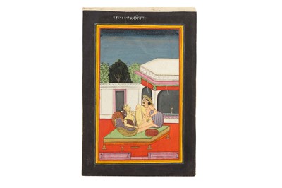 Lot 386 - AN EROTIC SCENE: LOVEMAKING IN THE PALACE AT NIGHT
