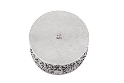 Lot 177 - A late 19th century Anglo – Indian silver table box, Cutch, Bhuj circa 1880 by Oomersi Mawji (active 1860-90)