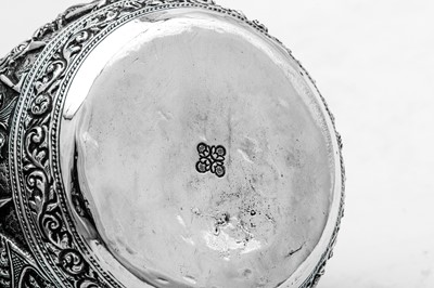 Lot 162 - A late 19th century silver bowl, either Anglo – Indian, Poona or Burmese circa 1890