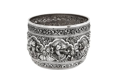 Lot 162 - A late 19th century silver bowl, either Anglo – Indian, Poona or Burmese circa 1890