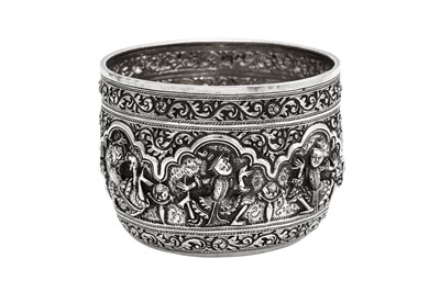 Lot 162 - A late 19th century silver bowl, either Anglo – Indian, Poona or Burmese circa 1890