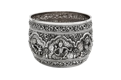 Lot 162 - A late 19th century silver bowl, either Anglo – Indian, Poona or Burmese circa 1890