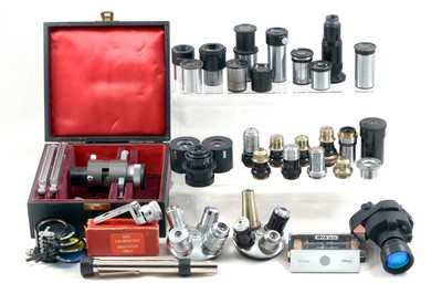 Lot 318 - A Good Selection of Microscope Objectives & Accessories.