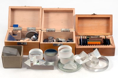 Lot 319 - An Optical Collection of Prisms, Diffusers, Filters etc.