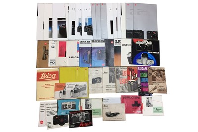 Lot 381 - A Good Selection of Leica Brochures & Instruction Books & Manuals.