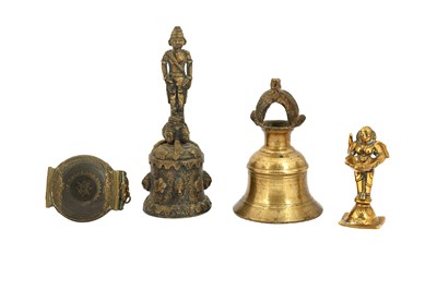 Lot 452 - FOUR RITUAL BRASS VESSELS