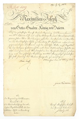 Lot 1191 - Maximilian I Joseph, King of Bavaria