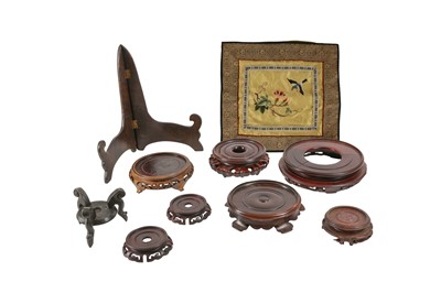 Lot 646 - NINE CHINESE WOOD STANDS.