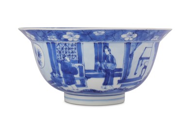 Lot 126 - A CHINESE BLUE AND WHITE KLAPMUTS BOWL.