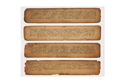 Lot 1089 - FOUR PAGES FROM A TIBETAN PECHA.