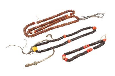 Lot 431 - THREE TIBETAN MALA.
