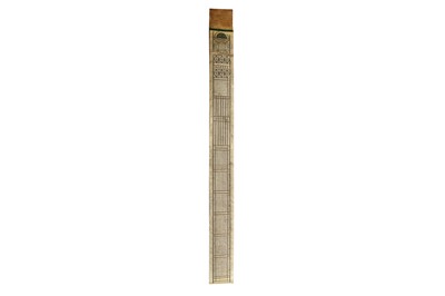 Lot 332 - AN OTTOMAN CALENDAR SCROLL FOR THE YEAR 1281 AH (1864-5)