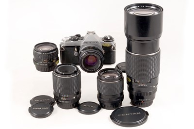 Lot 211 - Five-lens Pentax ME Super Outfit.