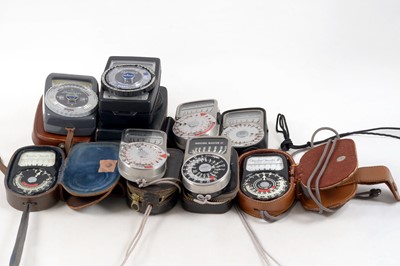 Lot 345 - A Good Group of Gossen & Weston Exposure Meters.