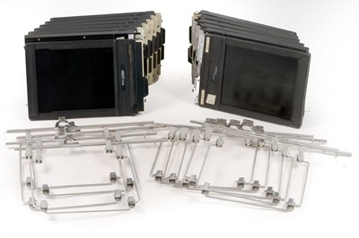 Lot 348 - Quantity of 5" x 4" DDS Film Holders & Cut Film Developing Clips.