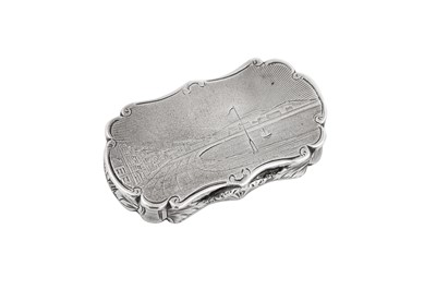 Lot 25 - A Victorian sterling silver vinaigrette, Birmingham 1849 by Nathaniel Mills