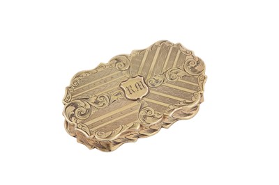Lot 19 - A Victorian sterling silver gilt vinaigrette, Birmingham 1846 by Yapp & Woodward
