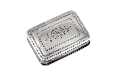 Lot 24 - A William IV sterling silver vinaigrette, Birmingham 1836 by Nathaniel Mills
