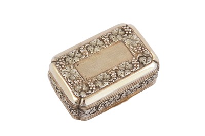Lot 1 - A private collection of snuff boxes and vinaigrettes, lot 1-33: A George III silver gilt snuff box, London 1813 by Thomas Pemberton and Robert Mitchell (reg. 21st July 1813)