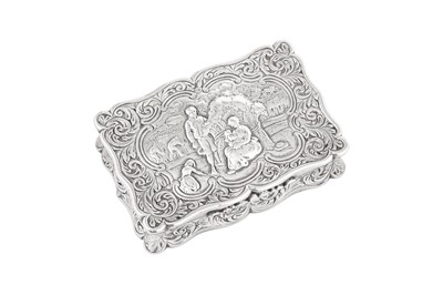 Lot 7 - A Victorian sterling silver snuff box, Birmingham 1854 by Edward Smith