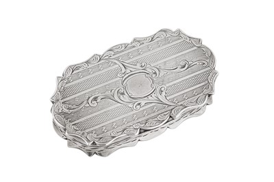 Lot 10 - A Victorian sterling silver snuff box, Birmingham 1847 by Francis Crump