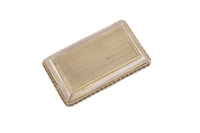 Lot 3 - A George III sterling silver gilt snuff box, London 1815 by Daniel Hockley and Thomas Bosworth (reg. April 1814)