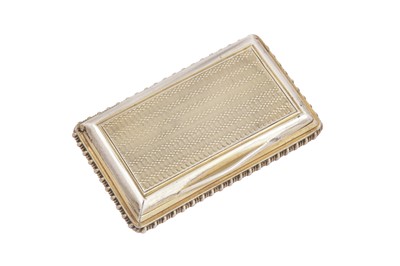 Lot 3 - A George III sterling silver gilt snuff box, London 1815 by Daniel Hockley and Thomas Bosworth (reg. April 1814)