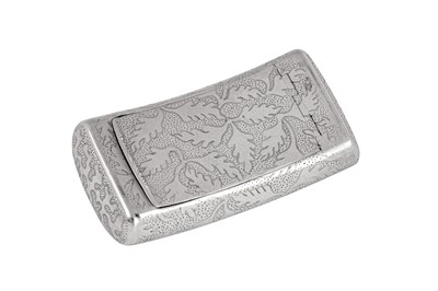 Lot 9 - A George III sterling silver snuff box, Birmingham 1807 by Samuel Pemberton