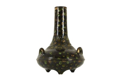 Lot 539 - A CHINESE ARCHAISTIC FAUX BRONZE PORCELAIN VASE.