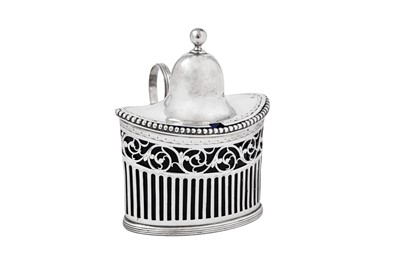 Lot 428 - An early 19th century Dutch silver mustard pot, Amsterdam 1803 by Diederik Willem Rethmeyer (1756-1821, master 1785)