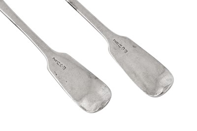 Lot 130 - A pair of mid-19th century Indian Colonial silver table forks, Calcutta circa 1840 by Pittar and Co (active 1825-48)