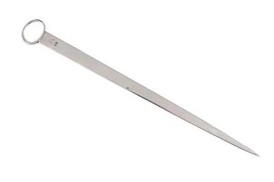 Lot 316 - A George III provincial sterling silver meat skewer, Newcastle circa 1770 by John Langlands I (active 1757-1778)