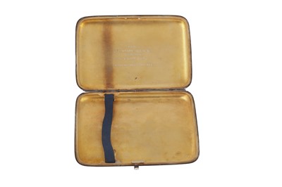 Lot 86 - An Edwardian sterling silver novelty cigarette case, London 1905 by James Dixon & Sons